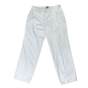 Izod Mens Size 38x34 Chino Cargo Pants Tan Khaki Pockets Flat Front Straight Leg